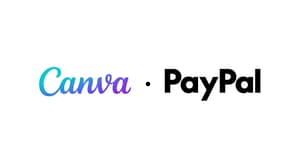 Canva and PayPal logos side by side. 