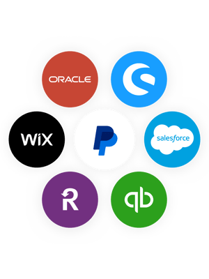 Montage of brands included in the PayPal partner program